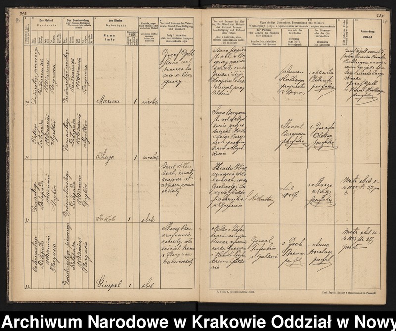 Obraz 11 z jednostki "[Księgi stanu cywilnego - urodzenia, małżeństwa, zgony]"