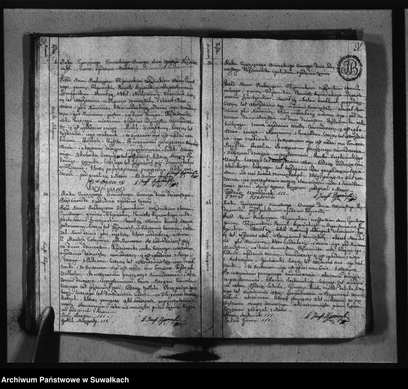 image.from.unit.number "Księgi Aktów Stanu Cywilnego Urodzonych Gminy i Parafij Filipowskiey Powiatu Seynenskiego Departamentu Łomżyńskiego od dnia pierwszego Maja Roku Tysięcznego Osiemsetnego Osmego do ostatniego dnia kwietnia Roku Tysięcznego osiemsetnego dziewiątego."