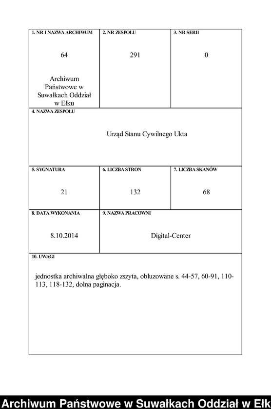 image.from.unit.number "[Geburts-Haupt-Register des Königlichen Preussischen Standes-Amtes Ukta Kreis Sensburg]"