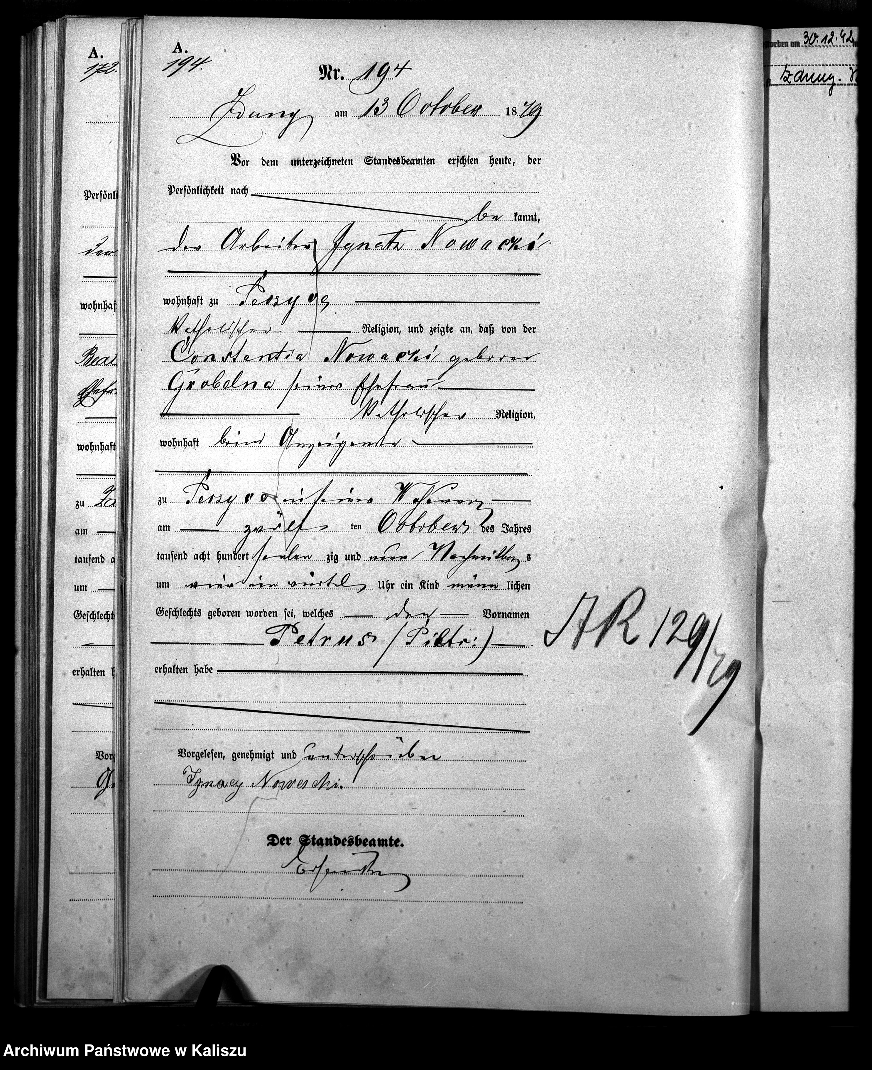 Skan z jednostki: [Księga urodzeń]