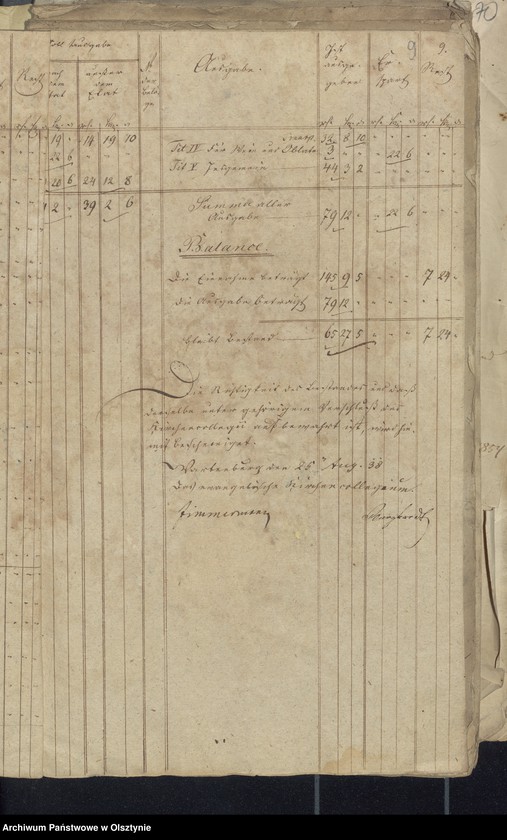image.from.unit.number "Rechnung über die Einnahme und Ausgabe der evangelkischen Kirchenkasse zu Wartenburg"
