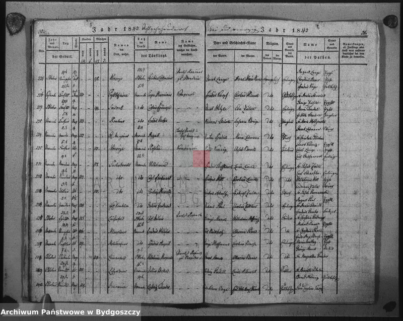 image.from.unit.number "Duplikat der Todtregister der evangelischen Kirche zu Inowrazlaw Jahr 1846"