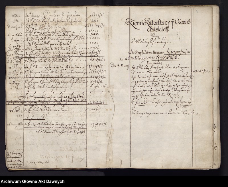 image.from.unit.number "Rejestr różnych dochodów Rzeczypospolitej uchwalonych na sejmie 1654 r."