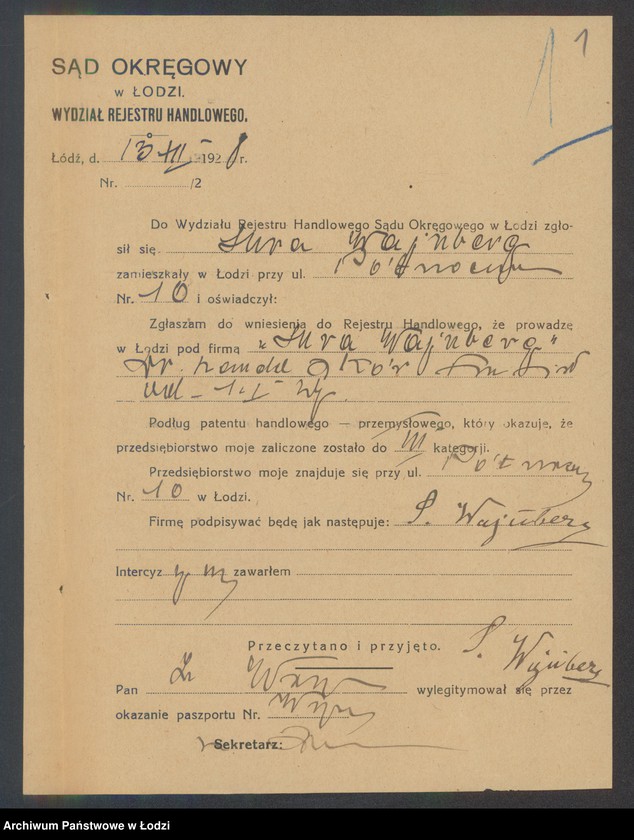 image.from.unit.number "Sura Wajnberg – handel skór"