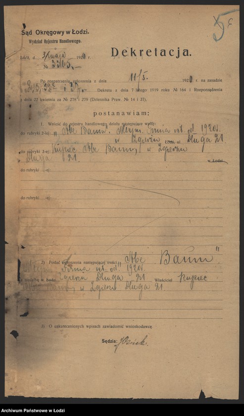 Obraz 8 z jednostki "Abe Baum – młyn Zgierz"