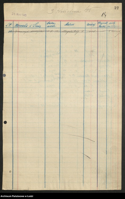 Obraz 15 z jednostki "Wykazy aktywu biorącego udział w reformie rolnej"