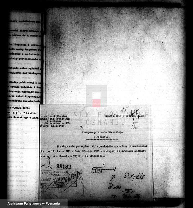 Obraz 19 z jednostki "Przymusowe przetargi nieruchomości powiatu szubińskiego"