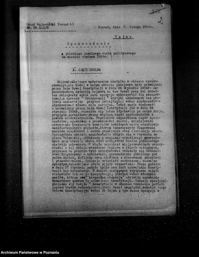 Obraz 6 z jednostki "Sprawozdania z polskiego legalnego ruchu politycznego za miesiące styczeń, luty, marzec 1934 r."
