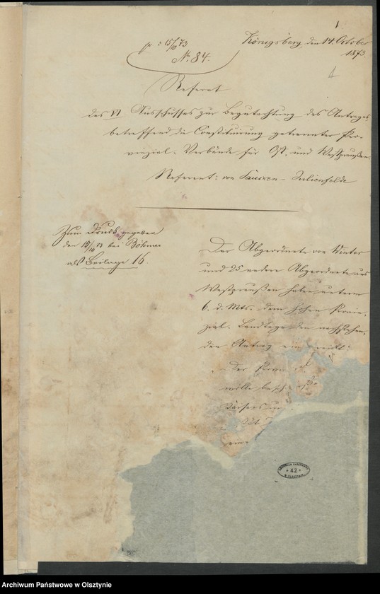 image.from.unit.number "Die Constituirung getrennter Provinzial Verbände für Ost- und Westpreussen"