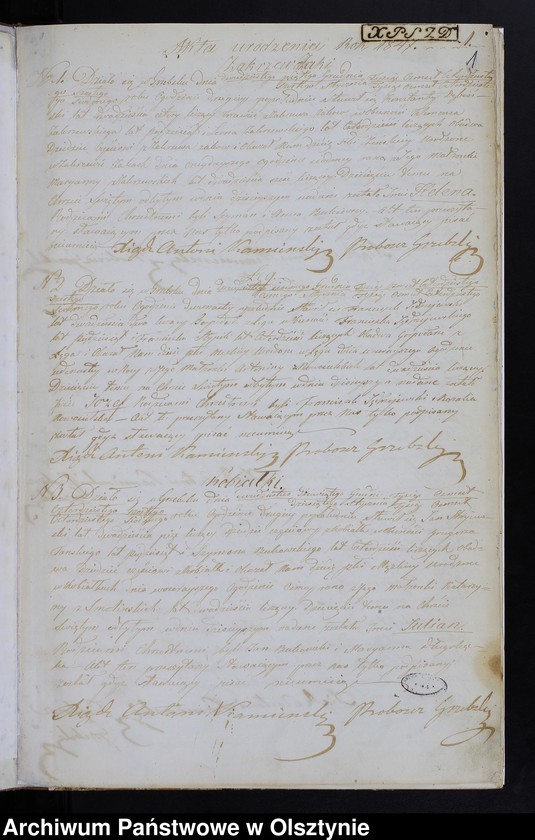 image.from.unit.number "Duplikat Aktów Urodzenia, Zaślubień, Zeyścia za Rok 1847 z Parafii Grzebskiey"