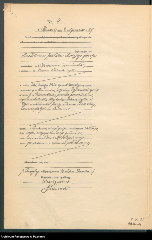 Obraz 6 z jednostki "Księga miejscowa zgonów tom I [Rejestr główny zgonów]"