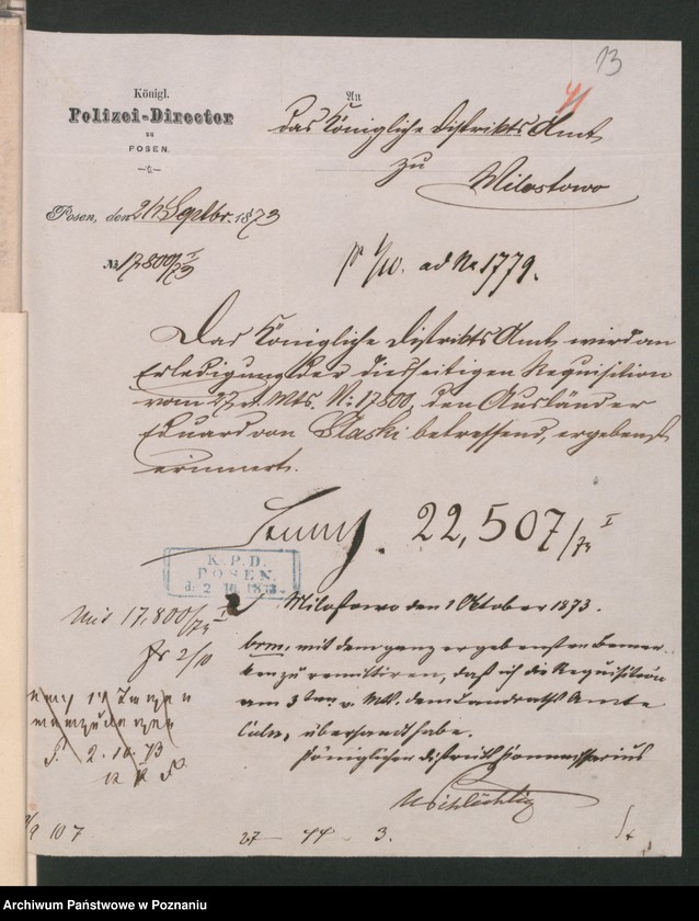 Obraz 17 z jednostki "A. betr. den Ausländer Eduard von Slaski"