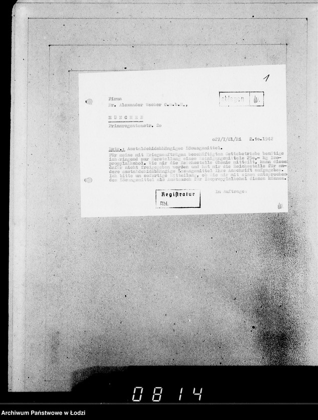 Obraz 6 z jednostki "[Korespondencja z urzędami, instytucjami i firmami]. Lit.Wa-Weg."