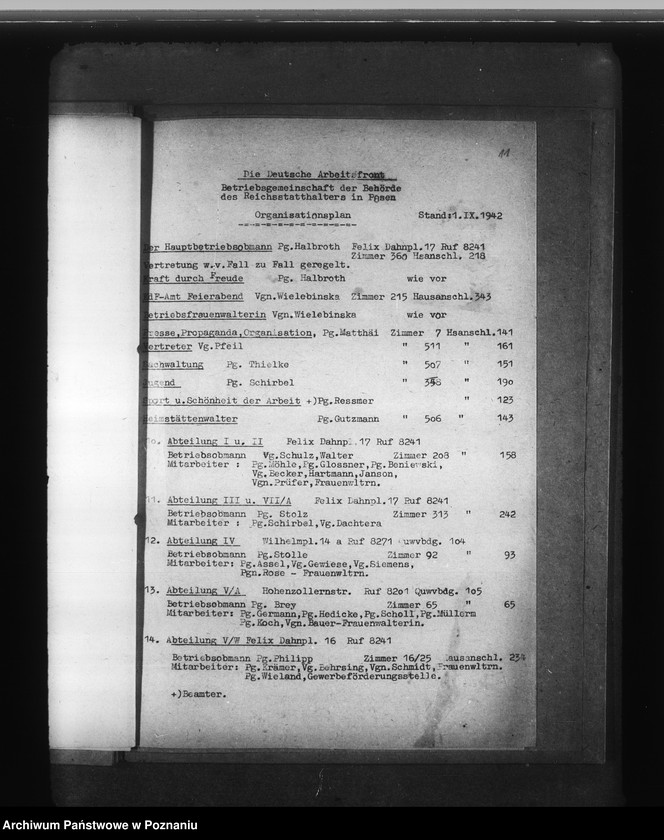 Obraz 15 z jednostki "Organizacja komórek partii NSDAP oraz Deutsche Arbeitsfront w urzędzie namiestnika raju Warty"