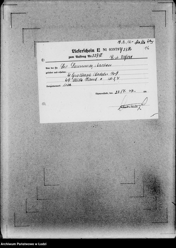 Obraz 20 z jednostki "306 Rucksack L-Z. [Korespondencja, zamówienia i kalkulacje]"