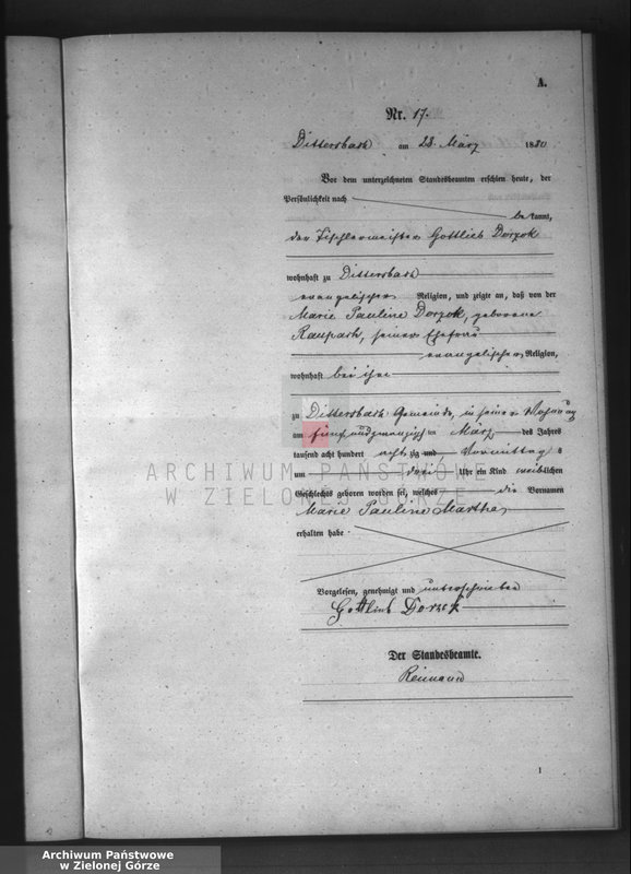 Obraz 20 z jednostki "[Księga aktów urodzeń]"