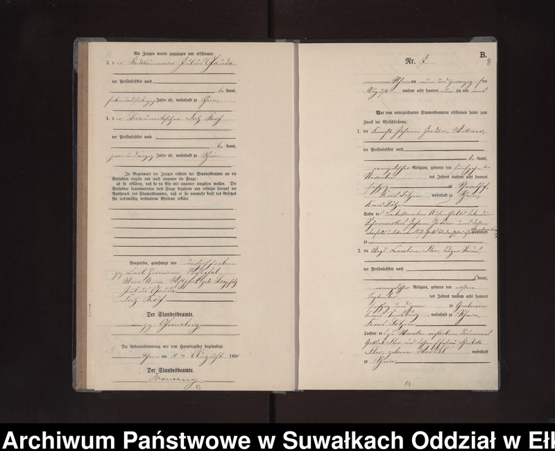 image.from.unit.number "Heiraths-Neben-Register des Preussischen Standes-Amtes Rhein Kreis Loetzen"