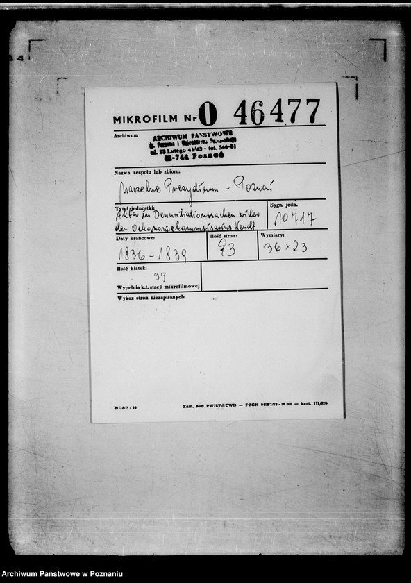 Obraz 2 z jednostki "Akta in Denuntiationssachen wider den Oekonomiekommissarius Wendt zu Wągrowiec."