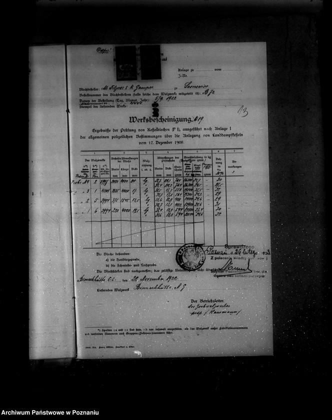 Obraz 17 z jednostki "Fabryka Przetworów Ziemniaczanych w Luboniu powiat poznański Spółka Akcyjna Nr woj. 97"