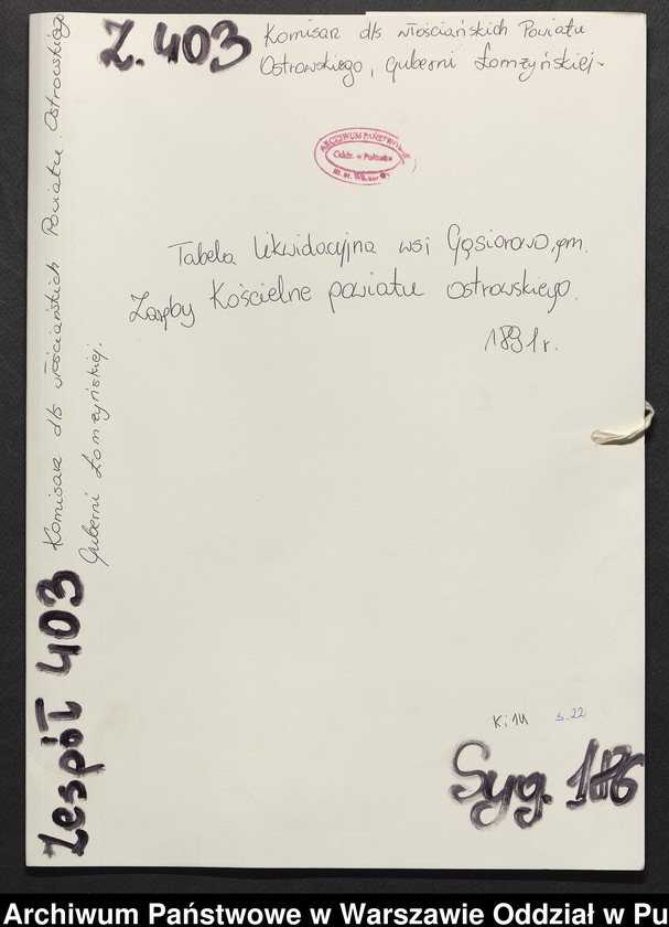 image.from.unit.number "Tabela likwidacyjna wsi Gąsiorowo gm. Zaręby Kościelne powiatu ostrowskiego"