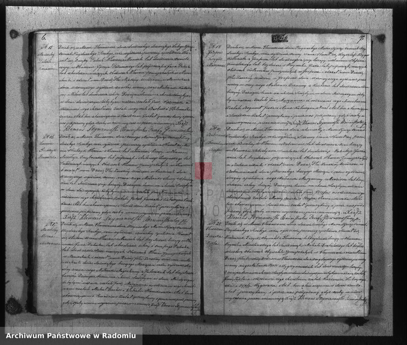 image.from.unit.number "Akta urodzin, małżeństw i zeyścia w gminie parafii Głowaczewskiej w roku 1836"