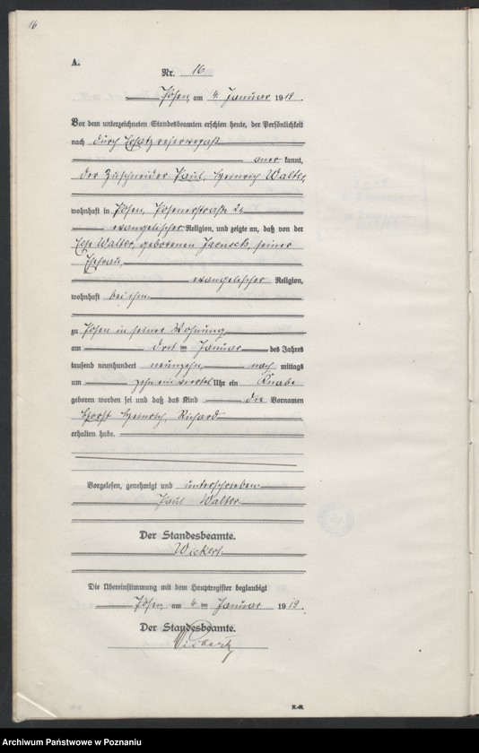 Obraz 18 z jednostki "Księga urodzeń odpis tom I [Rejestr poboczny urodzeń]"