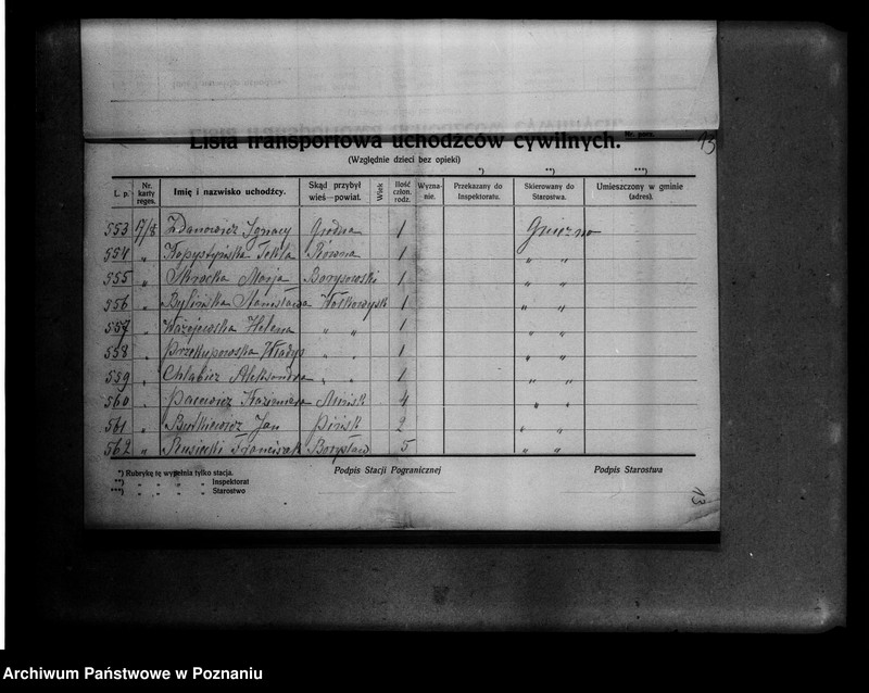 Obraz 17 z jednostki "Lista uchodźców cywilnych."