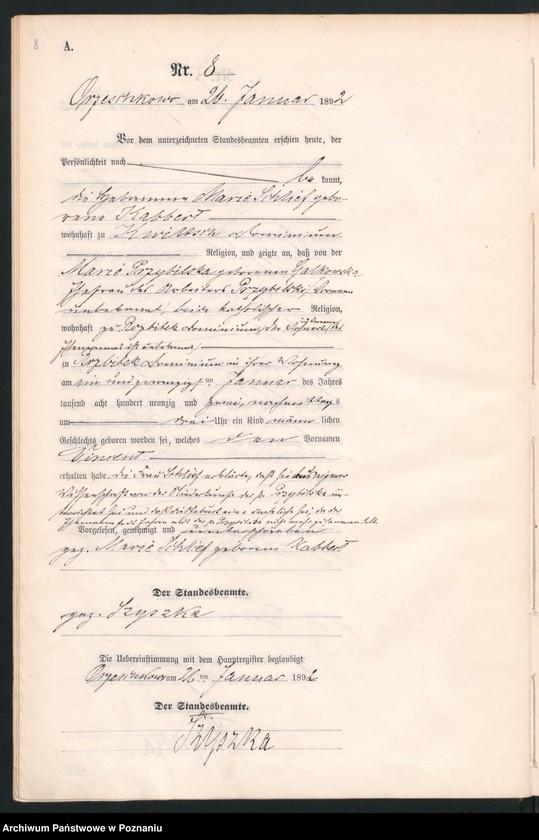 Obraz 11 z jednostki "Księga urodzeń"