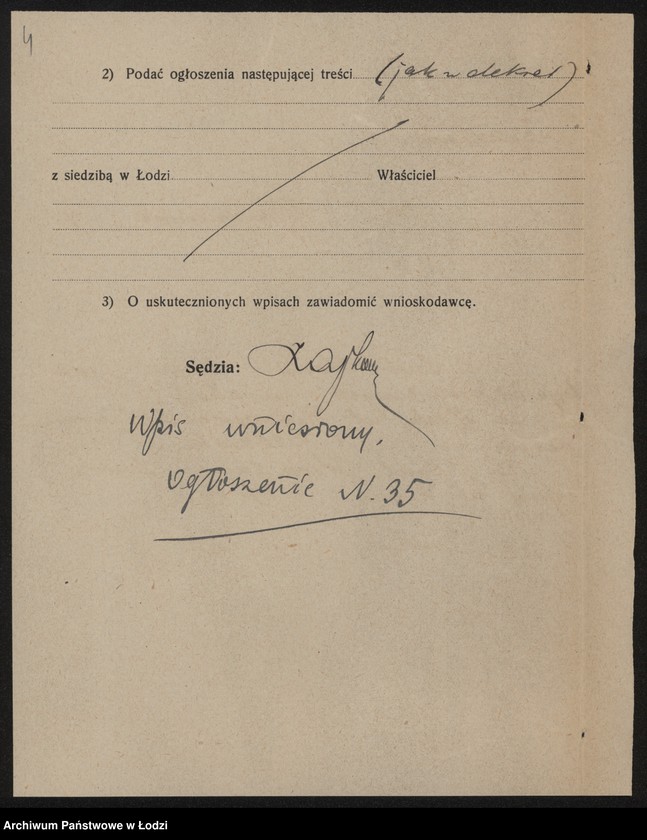 Obraz 6 z jednostki "Srul Horn – sprzedaż materiałów piśmiennych i wyrobów tytoniowych"