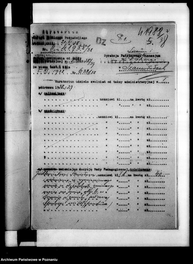 Obraz 10 z jednostki "Państwowe Liceum i Gimnazjum- Szamotuły [spis abiturientów]"