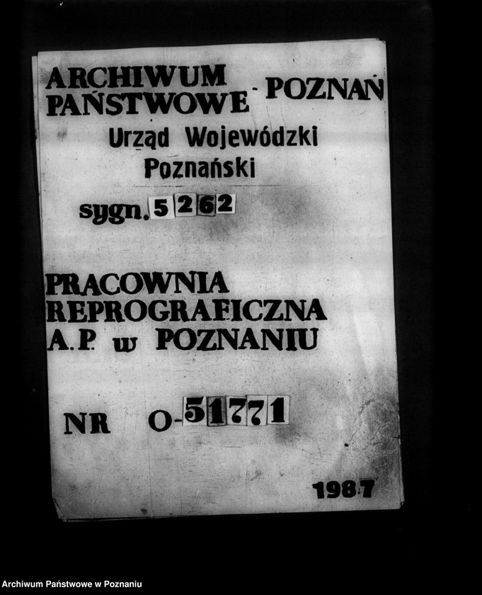 Obraz 1 z jednostki "Zatwierdzenie projektu zmiany zakładu przemysłowego /młyna motorowego/ w Dusznikach powiat szamotulski"