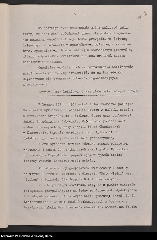 image.from.unit.number "Protokóły z posiedzeń Komisji Wychowania, Oświaty i Kultury Wojewódzkiej Rady Narodowej w Zielonej Górze; Nr 7 - 13"