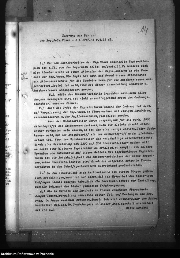 Obraz 18 z jednostki "Aufbau der Registraturen bei den Amtskommissaren"