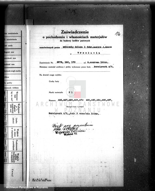 Obraz 16 z jednostki "Majętność Bronów, pow .krotoszyński, własność Classen nr woj. kotła 6065"