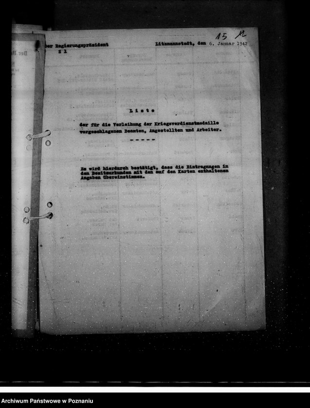 Obraz 19 z jednostki "Litzmannstadt (Łódź)- Kriegsverdienstkreuze"