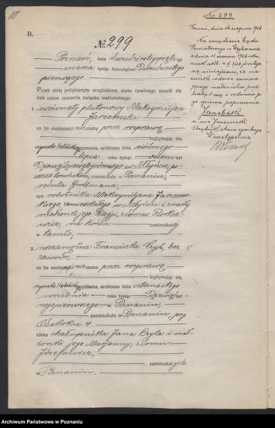 Obraz 12 z jednostki "Księga miejscowa małżeństw tom II [Rejestr główny małżeństw]"