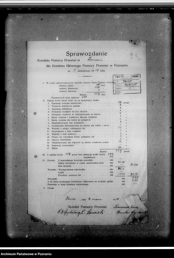 Obraz 13 z jednostki "Sprawozdania z Ponieca i Zbąszynia"