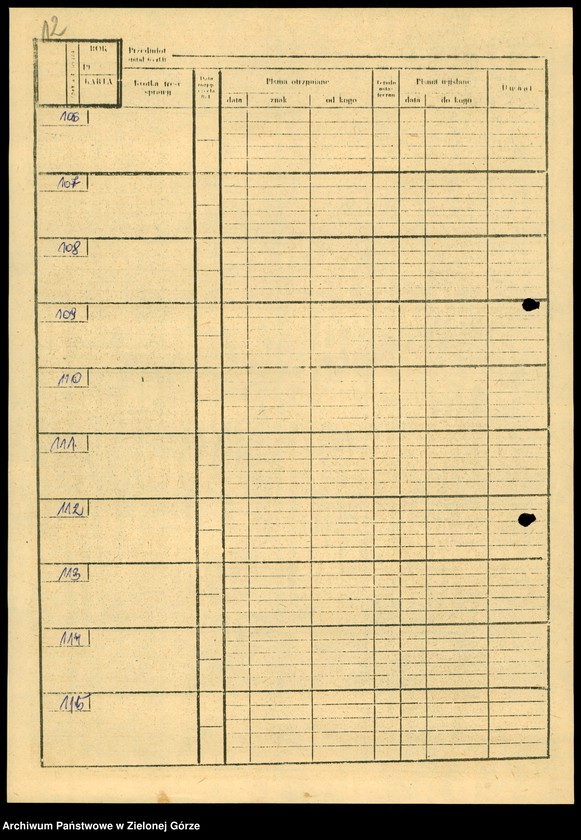 image.from.unit.number "Teleksy z KW do KC, styczeń - maj 1985"