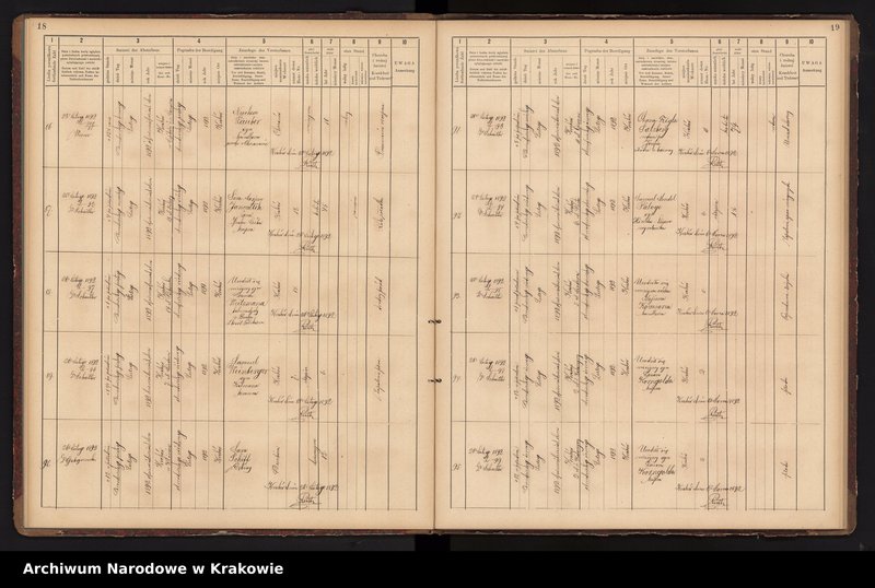 image.from.unit.number "Księga obejmująca wpisy wypadków śmierci Izraelitów w okręgu metrykalnym Krakowskim na rok 1892"