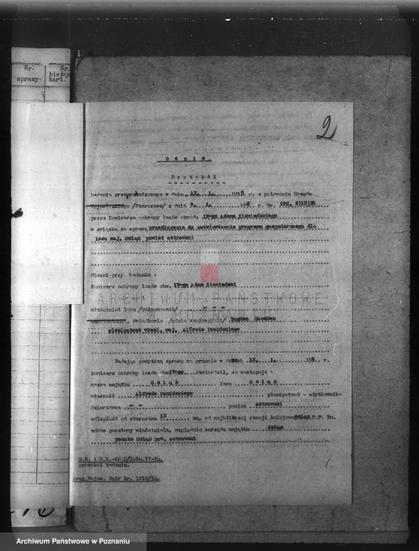 image.from.unit.number "Las majątku Ociąż powiat ostrowski"