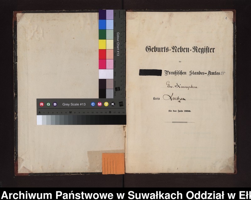 Obraz z jednostki "Geburts-Neben-Register des Preussischen Standes-Amtes Gr. Konopken Kreis Loetzen"