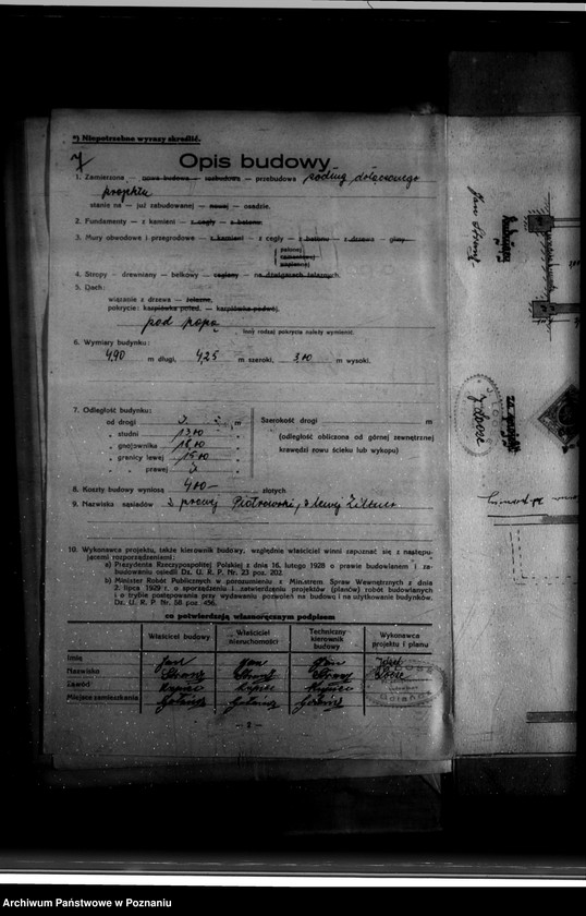 Obraz 11 z jednostki "Zatwierdzenie zakładu przemysłowego /rzeźni/ Jana Strauze w Gołańczy powiat wągrowiecki"