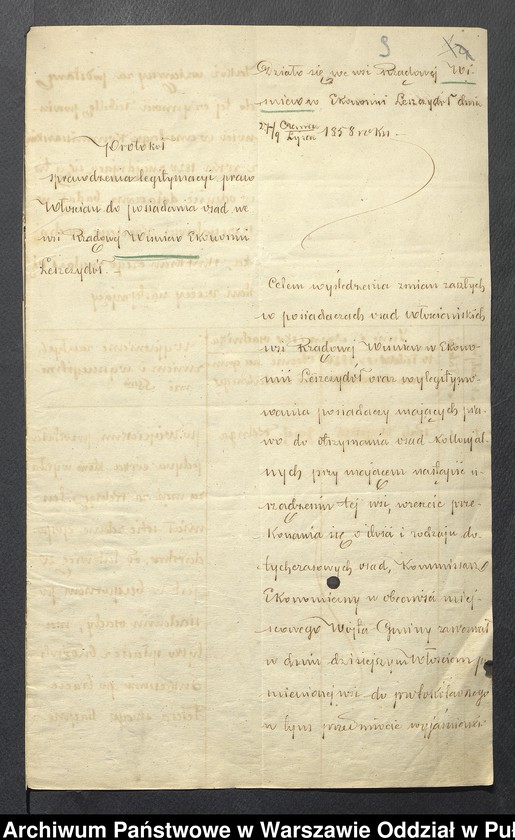 image.from.unit.number "O urządzaniu chłopów byłej państwowej wsi Wiśniewo wchodzącej w skład byłej ekonomii Leszczydół, gm. Poręba"