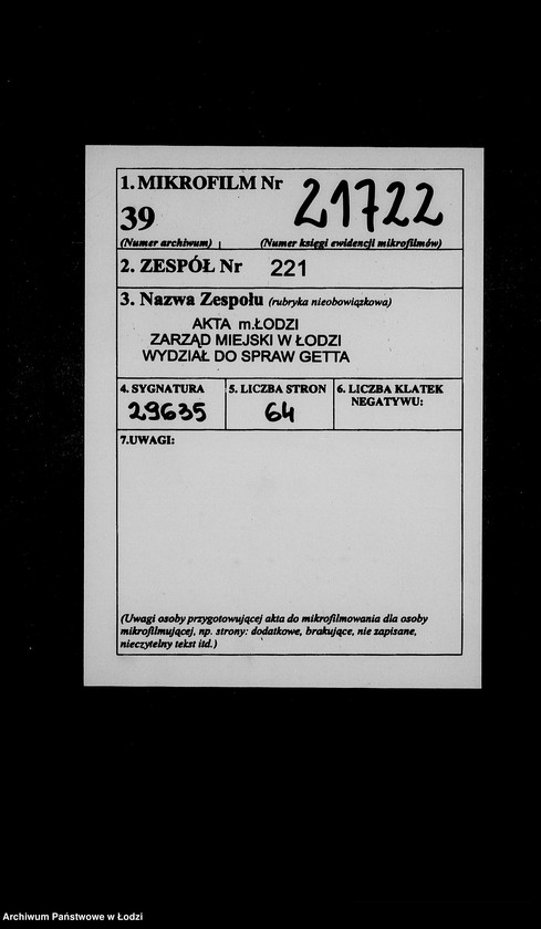 Obraz 2 z jednostki "Ausgelieferte Kommisionen Konto 0 von 60-[82] [Wydane na zlecenie G.V.meble z warsztatów Getta]."