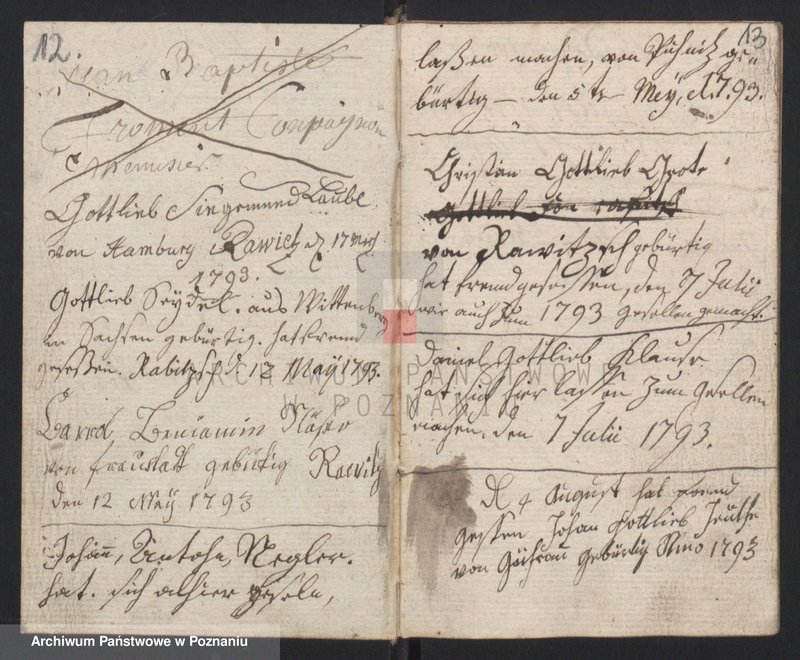 image.from.unit.number "Gessellenbuch. [Księga zapisów czeladników będących na wędrówce]"