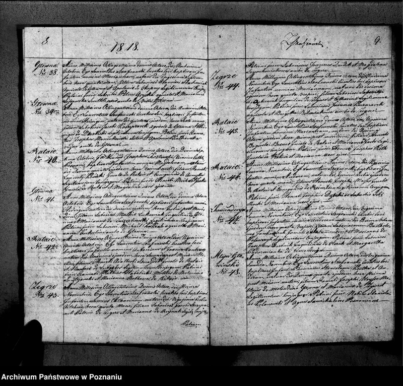 Obraz 8 z jednostki "Duplikat libri baptisatorum, copulatorum, mortuorum"