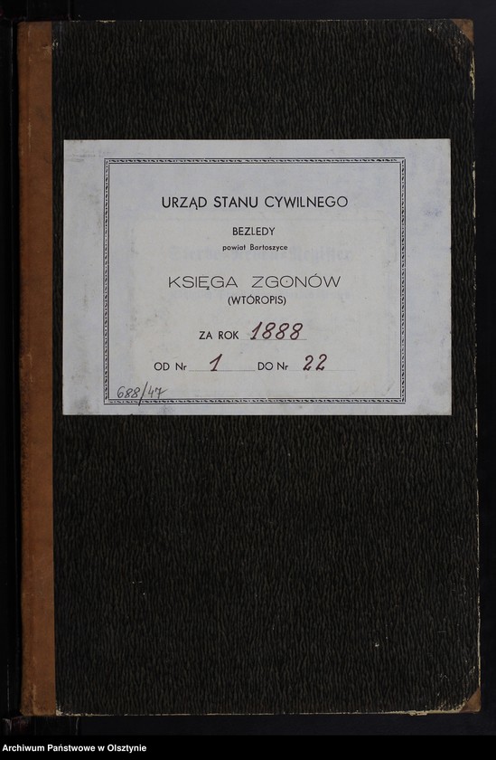 image.from.unit.number "Sterbe-Neben-Register Nr 1 - 22"