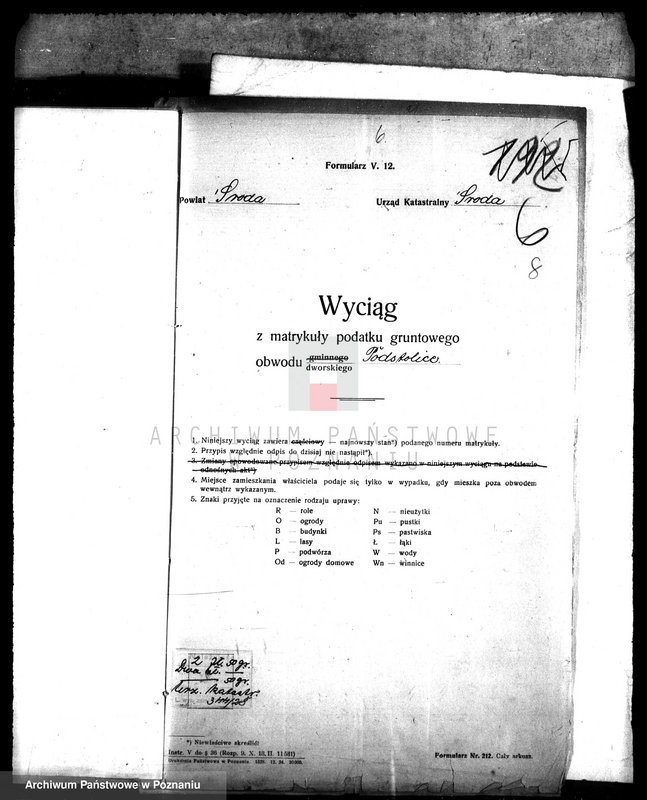 Obraz 12 z jednostki "Szkoła katolicka w Podstolicach /przyjęcie nieruchomości szkolnych na własność obszaru dworskiego/"