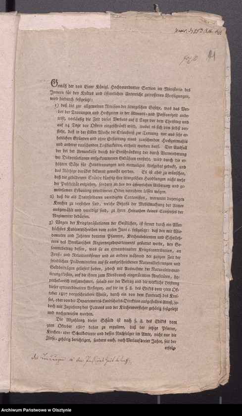 image.from.unit.number "Acta generalia und SpecialiaDie Copulation angehende Sachen (Circular-Verordnungen, Anweisungen)"