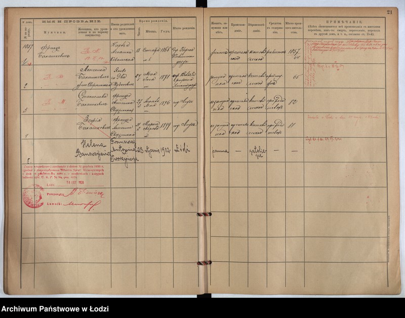 Obraz 15 z jednostki "[Księga ludności stałej m. Łodzi guberni piotrkowskiej nr domu 1057-1060s]"